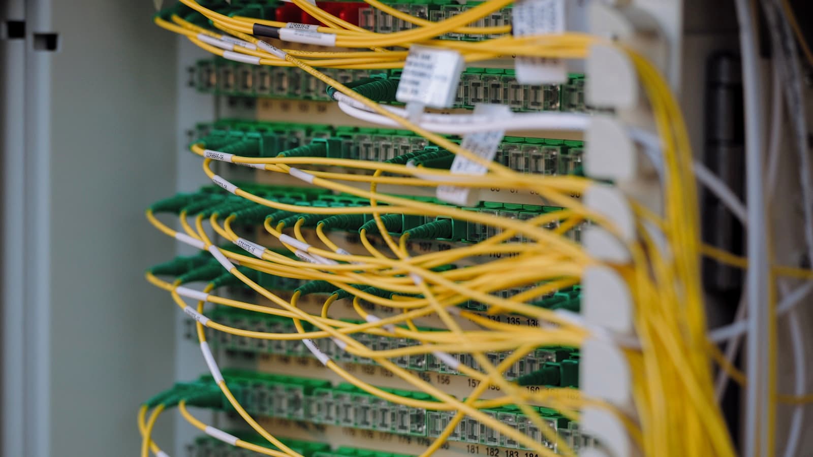 Cloud computing explained — network cables in a data center