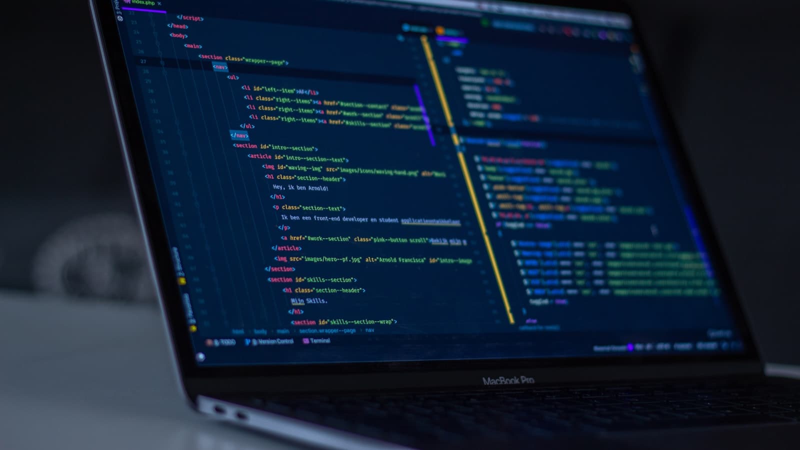 Best free resources to learn coding — a MacBook showing code